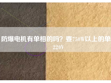 防爆電機(jī)有單相的嗎？要750W以上的單相220V