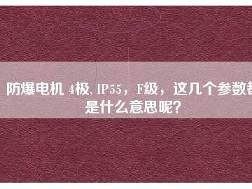 防爆電機 4極, IP55，F(xiàn)級，這幾個參數(shù)都是什么意思呢？