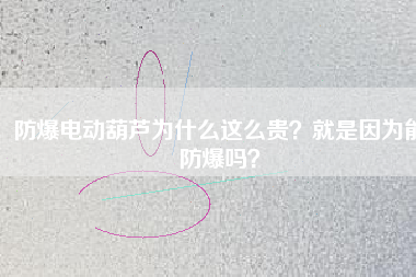 防爆電動(dòng)葫蘆為什么這么貴？就是因?yàn)槟芊辣瑔幔? title=